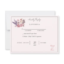 "Elegante Floral Bliss RSVP - Robert & Olivia