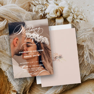 Convite Elegante Floral Boho Rosa O Casamento De Foto