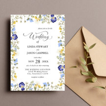 Elegante Floral Colorido de Outono Casamento em Aq