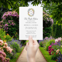 Elegante Floral de Flor Silvestre Monograma Crista