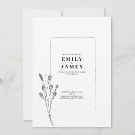 Convite Elegante Floral Minimalista