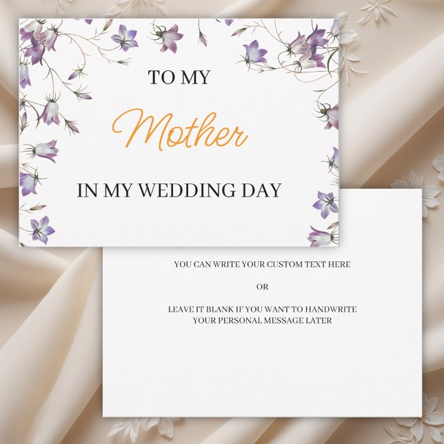 Convite Elegante Floral para minha mãe no dia do casamento (Criador carregado)