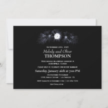 Elegante Floral Preto Pós Casamento Moody