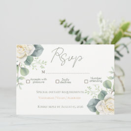 Convite Elegante Floral Verde Sálvia