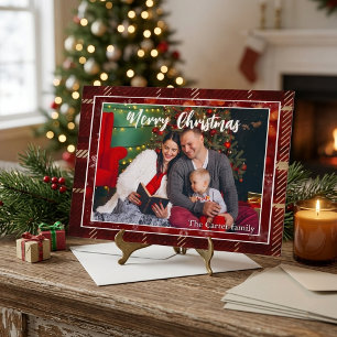 Convite Elegante Foto de Família de Natal
