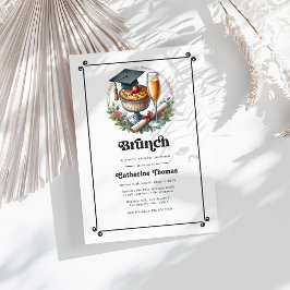 Convite Elegante Foto de Festa de Formatura de Brunch Retr
