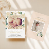 Elegante Foto Verde e Dourado de Menina de Flores 
