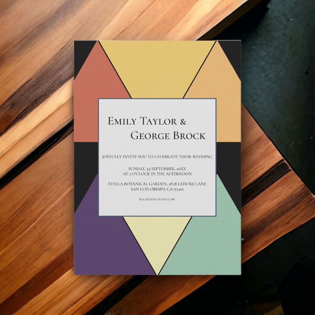 Convite Elegante Geométrico Abstrato Sofisticado Moderno C (Criador carregado)