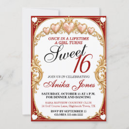 Convite Elegante Glam Aniversário de 16 anos
