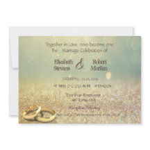 Elegante Glitter Bokeh,Convite para Casamento de A