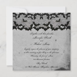 Convite Elegante Gótica Lace Posh Invitation