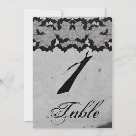 Convite Elegante Gótica Lace Posh Table Number