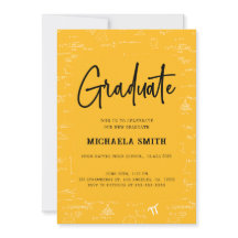 Elegante Graduação de Matemática em Amarelo Dourad