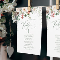 Elegante gráfico de assentos numerados de mesa flo