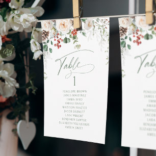 Convite Elegante gráfico de assentos numerados de mesa flo