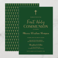 Elegante Green Cross Boy First Santa