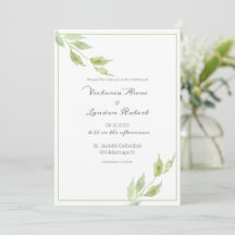 Elegante Greenery Deixa Casamento de Aquarela