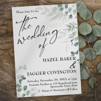 Elegante Greenery Simple Typografia O Casamento De
