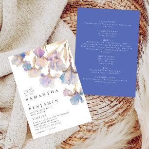 Convite Elegante Iris Tudo Em Um Casamento Floral