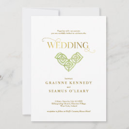Convite Elegante Irlandês Celtic Knot All In One Weds
