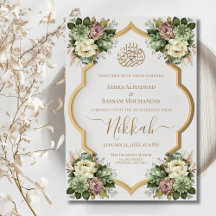 Elegante Islâmico Floral Nikkah