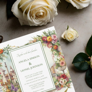 Convite Elegante Jantar de Casamento Florença Itál