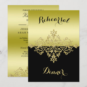 Convite Elegante Jantar de Ensaios em Ouro e Preto