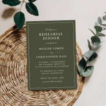 Elegante Jantar de Ensaios em Verde Poeirento com