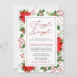 Convite Elegante Jingle e Mingle Holiday Party