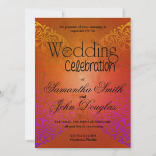 Convite Elegante Lace Rustic & Black Modern Minimalist