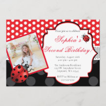 Elegante Ladybug Bolinhas Birthday