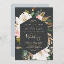 Elegante Magnolia | Casamento Negro e Branco