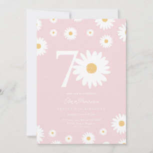 Convite Elegante Margarida Marco de Setenta Aniversário