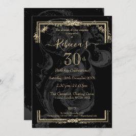 Convite Elegante Marie Antoinette em francês negro inspira