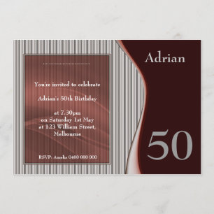 Convite Elegante Masculino VERMELHO