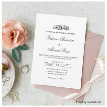 Elegante Minimal Formal Preto Script Casamento Muç