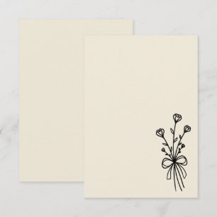 Convite Elegante Minimalista Branco Natural