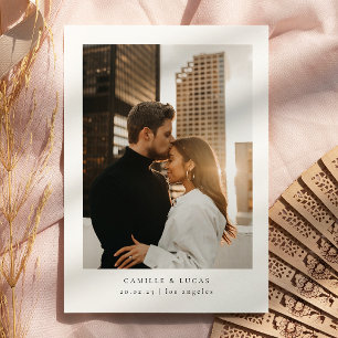 Convite Elegante Minimalista Foto Save the date