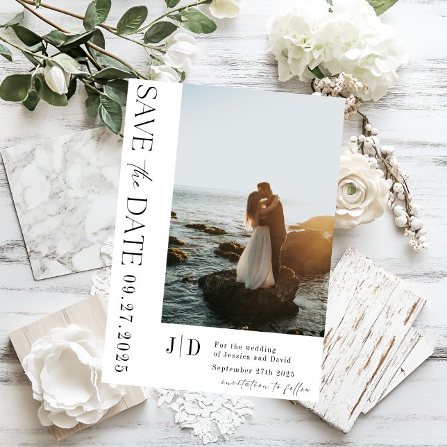 Convite Elegante Minimalista Salvar a Data Moderno & Sofis (Elegant Minimalist Save the Date Modern & Stylish Invitation
)