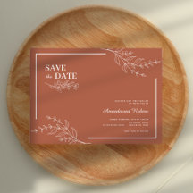 Elegante Minimalista Salve a Data Casamento Teraco