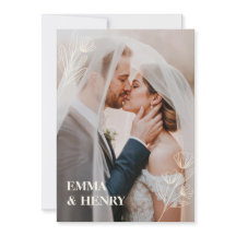 Convite Elegante Mínimo para Casamento com Noiva &