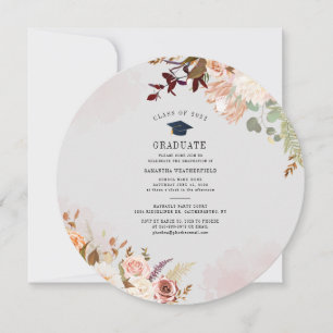 Convite Elegante Moderno 2022 Festa de formatura De Blush 
