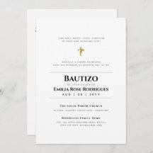 Elegante Moderno BAUTIZO Bautismo Baptism - ADD VE