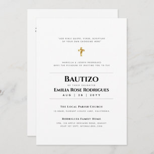 Convite Elegante Moderno BAUTIZO Bautismo Baptism - ADD VE
