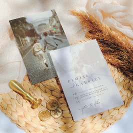 Convite Elegante Moderno Minimalista Boêmio 2 Fotos Casame