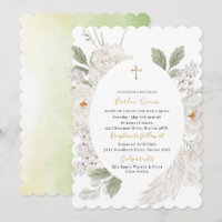 Elegante Moderno Watercolor Angel Baptism