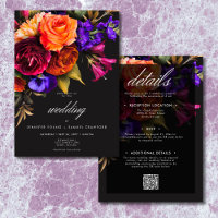 Elegante Moody Vibrant Harvest Floral Dois Lados