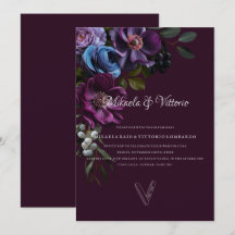 Elegante Noiva Floral Gótica Escura