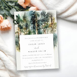 Convite Elegante Noivado de Floresta Florestal de Aquarela<br><div class="desc">Watercolor Woodland Forest Theme Collection.- É um elegante roteiro aquarela Ilustração da floresta de pinheiros florestais perfeita para o casamento e festas do seu país. É muito fácil personalizar,  com seus detalhes pessoais. Se você precisar de outro produto ou personalização correspondente,  por gentileza,  envie uma mensagem via Zazzle.</div>