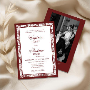 Convite Elegante Noivado Foto Luxo Dinheiro Antigo Casamen